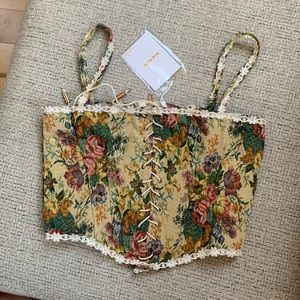 NWT One size floral Corset